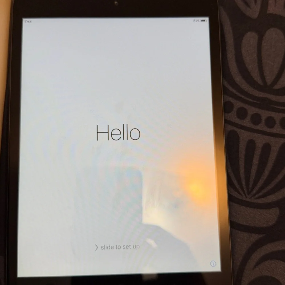 Black Tablet with Silver Trim 16gb Apple IPad mini comes with an otter box case